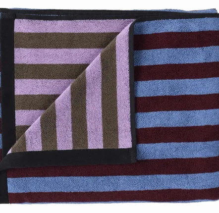 Bath towels - Charly Maxi Bath Sheet Myrtille 100 X 160 - LA CERISE SUR LE GATEAU