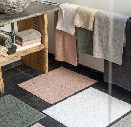 Bath towels - Gilda Bath Towel Carbone 50 X 100 - MAISON VIVARAISE - SDE VIVARAISE WINKLER