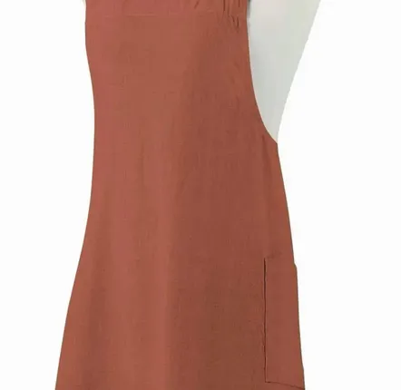 Aprons - Recycled Japanese kitchen apron Haru Cuivre 78 X 100 - MAISON VIVARAISE - SDE VIVARAISE WINKLER