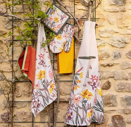 Aprons - Kitchen apron with pocket Skica Multico 72 X 85 - MAISON VIVARAISE - SDE VIVARAISE WINKLER