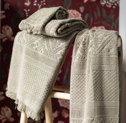 Bath towels - Zoe Bath Towel Tilleul 50 X 100 - MAISON VIVARAISE - SDE VIVARAISE WINKLER
