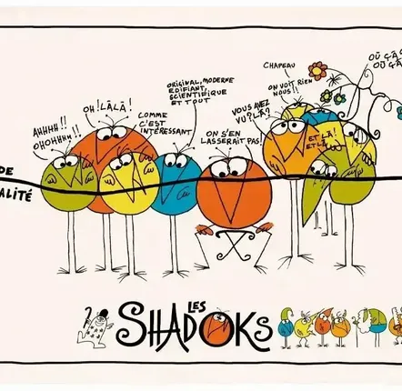 Torchons - Torchon Shadoks Les Actualités Ecru 48 x 72 - MAISON VIVARAISE - SDE VIVARAISE WINKLER