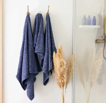 Bath towels - Towel Gilda Encre 50 X 100 - MAISON VIVARAISE - SDE VIVARAISE WINKLER