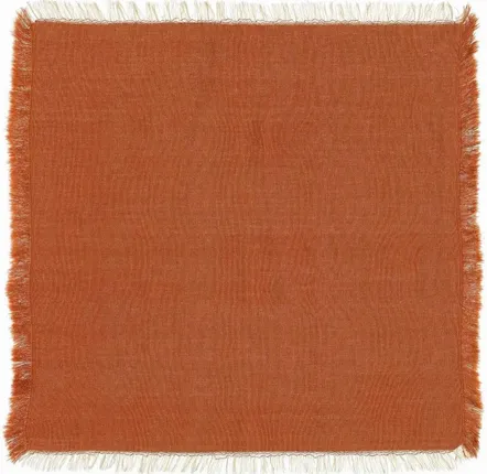 Serviettes - Serviette de table recyclée Kalea Rouille 45 x 45 - MAISON VIVARAISE - SDE VIVARAISE WINKLER
