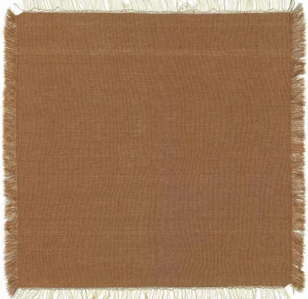 Serviettes - Serviette de table recyclée Kalea Tabac 45 x 45 - MAISON VIVARAISE - SDE VIVARAISE WINKLER