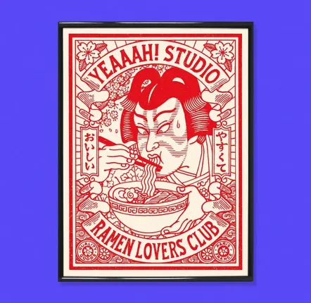 Poster - Ramen Lovers Club\” poster - Size 30x40cm - YEAAAH! STUDIO