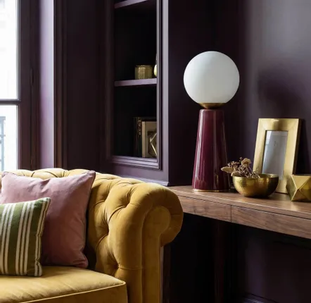 Table lamps - Burgundy ceramic, glass and metal table lamp, COLYNE - C-CRÉATION | BOUDET