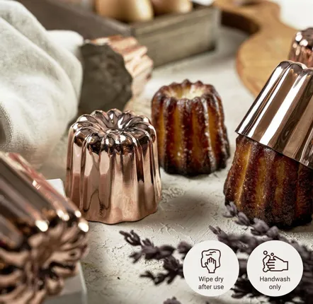 Cutlery set - Set of 12 Copper Canelé Molds - BELS & PEARL