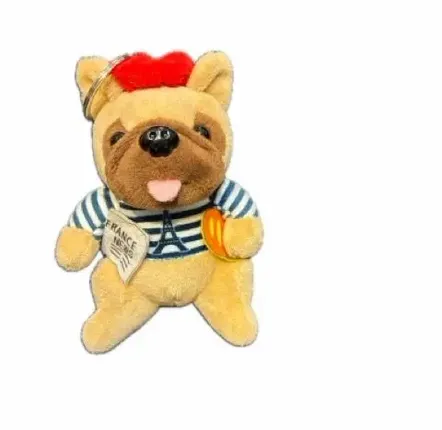 Peluches - Louis le Bouledogue Français 12cm Porte Clé - LE PIGEON PARISIEN