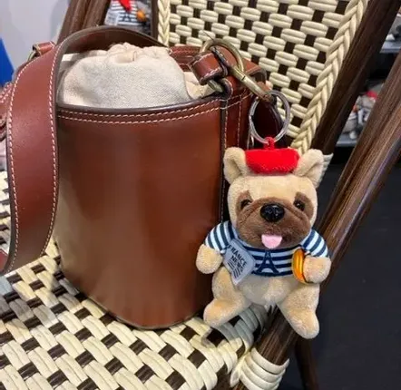 Soft toy - Louis le Bouledogue Français 12cm Keyring - LE PIGEON PARISIEN