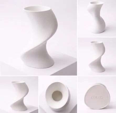 Aménagements pour bureau - Vase imprimé en 3D « BAILE » | Blanc - AUURA