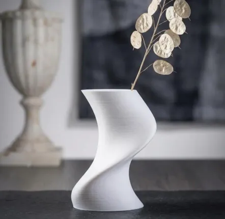 Aménagements pour bureau - Vase imprimé en 3D « BAILE » | Blanc - AUURA
