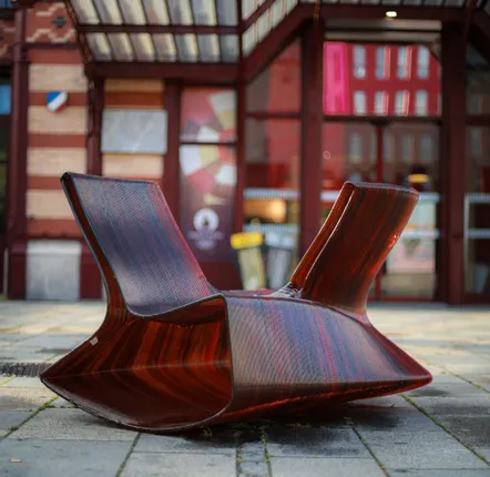 Chairs - Rocking Conversation Chair - POST INDUSTRIAL CRAFTS