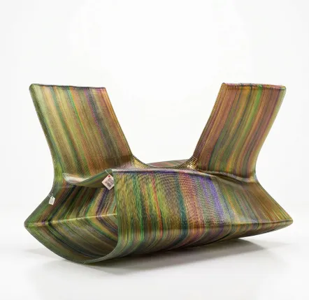 Chairs - Rocking Conversation Chair - POST INDUSTRIAL CRAFTS