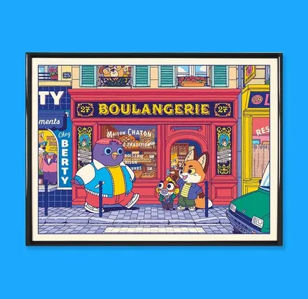 Poster - Boulangerie” poster - A4 size - YEAAAH! STUDIO