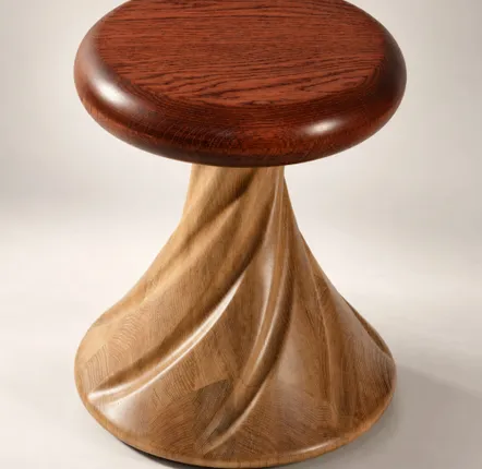 Stools - Hera | Duo Colored | Sculpted Exclusive Stool | European Oak Wood - NEXART
