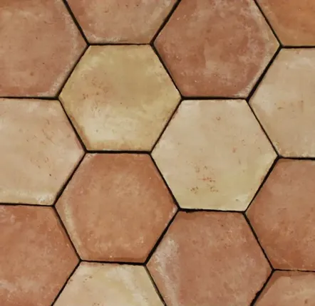 Revêtements sols intérieurs - Tomette hexagonale traditionnelle en terre cuite – 2 cm - LIGERIO