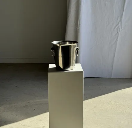 Wine accessories - D19 H19 handle stainless steel champagne and wine bucket - OFFICE OBJETS