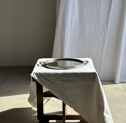 Plats et saladiers - Plateau miroir circulaire à deux anses H3,5 D48 - OFFICE OBJETS