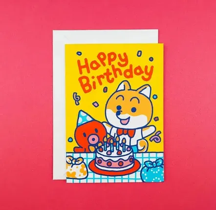 Card shop - "Mimi and Lil'Tako" Birthday Card - YEAAAH! STUDIO