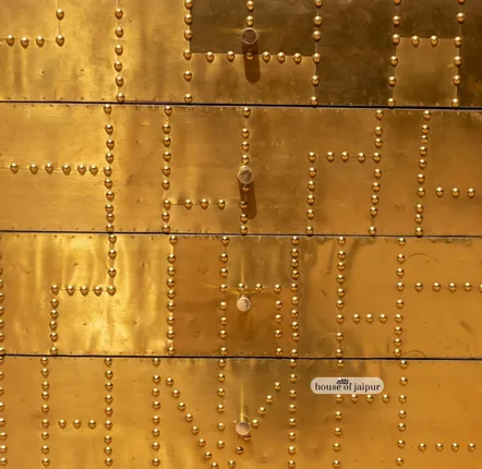 Sideboards - Kansa Brass Patchwork Sideboard by House of Jaipur - HOUSE OF JAIPUR