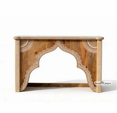 Consoles - Jaipur Arch Hand-Painted Solid Wood Console Table by House of Jaipur - HOUSE OF JAIPUR