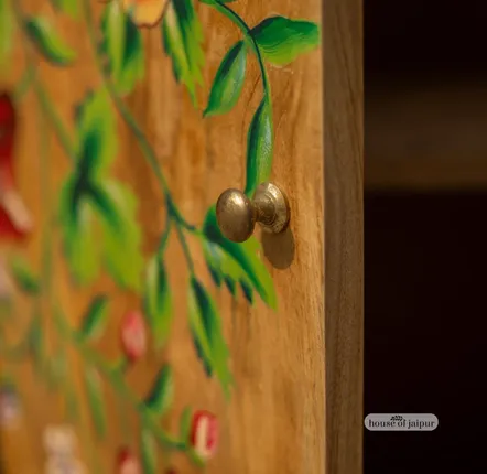 Buffets - Jaipur Petite Hand-Painted Solid Wood Cabinet by House of Jaipur - HOUSE OF JAIPUR
