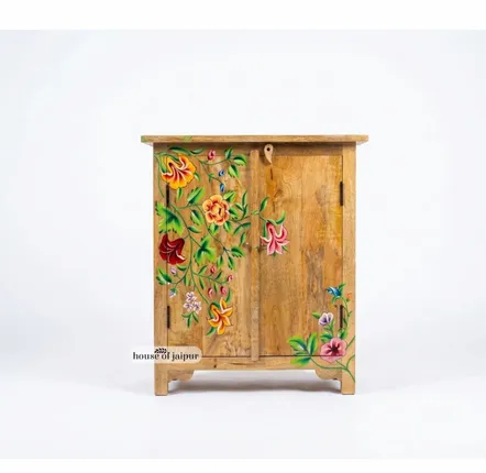 Buffets - Jaipur Petite Hand-Painted Solid Wood Cabinet by House of Jaipur - HOUSE OF JAIPUR