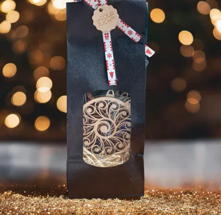 Guirlandes et boules de Noël - Boule de Noël - Collection Ornement de bois - 9 pièces - LA COUR DU JUCH