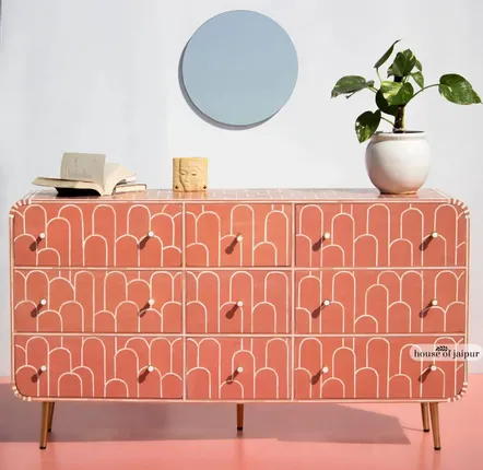 Commodes - Eli Chest of Drawers - Art Deco - HOUSE OF JAIPUR