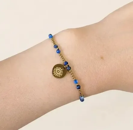 Bracelets - Lapis Lazuli A Protection Bracelet – Protective Eye - ARABESK