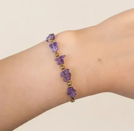 Bracelets - Energy Bracelet, Grade-A+ Amethyst – Stone Chips - ARABESK