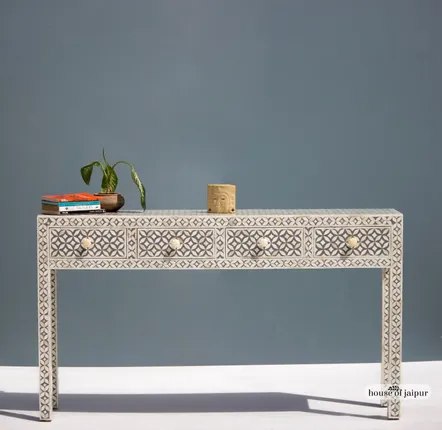 Consoles - Geometric Console Table by House of Jaipur - HOUSE OF JAIPUR