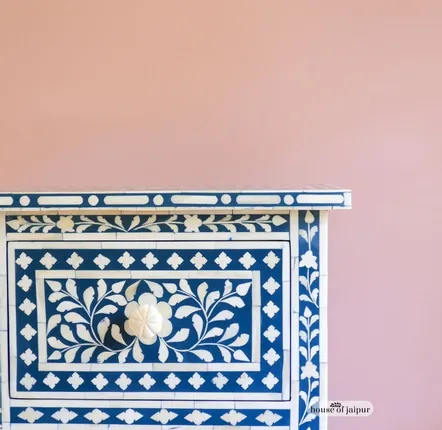 Tables de nuit - Syahi Night Stand, Side Table by House of Jaipur - HOUSE OF JAIPUR