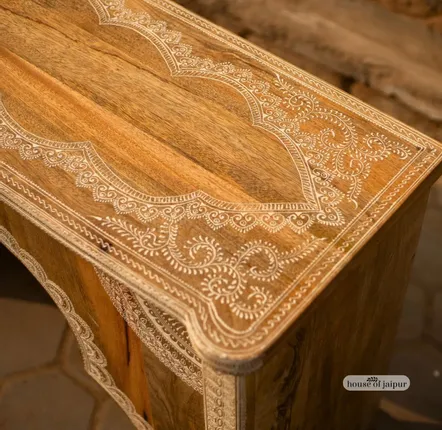 Consoles - Jaipur Console Table - Arch Hand-Painted Solid Wood by House of Jaipur - HOUSE OF JAIPUR