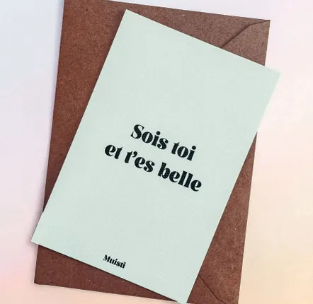 Card shop - Postcard message - Be yourself and you're beautiful - Size 10x15cm - MUISTI