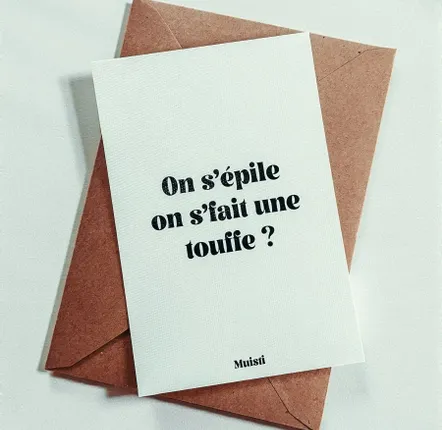 Card shop - Postcard message - Shave or grow a bush? – Size 10x15cm - MUISTI