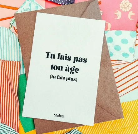 Card shop - Postcard message - You don't look your age (you look older) - Size 10x15cm - MUISTI