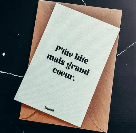 Card shop - Postcard message - Small penis but big heart - Size 10x15cm - MUISTI
