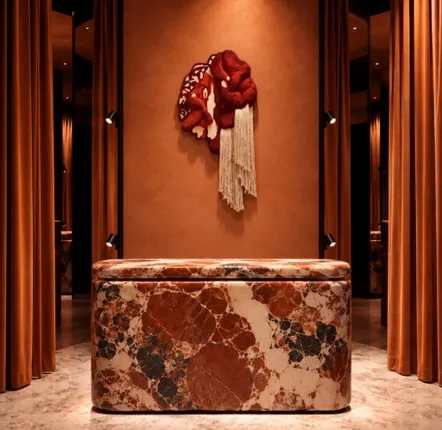 Design carpets - Wall art, designer carpet, unique piece MATERIA PRIMA V - ATELIER SAGRADO