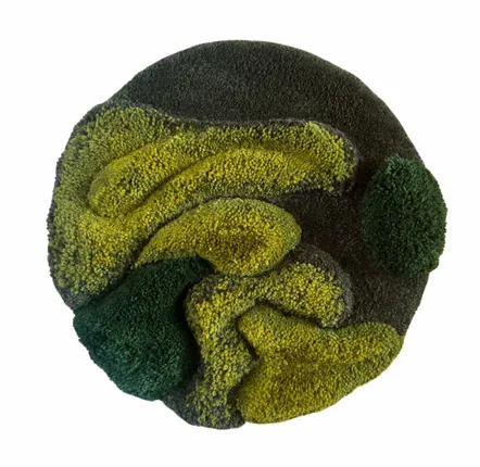 Design carpets - MURAL, UNIQUE PIECE, GREEN AURA - ATELIER SAGRADO