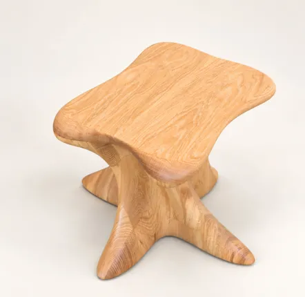 Tabourets - Harmonia | Tabouret Sculpté Exclusif | Chêne Européen Massif - NEXART