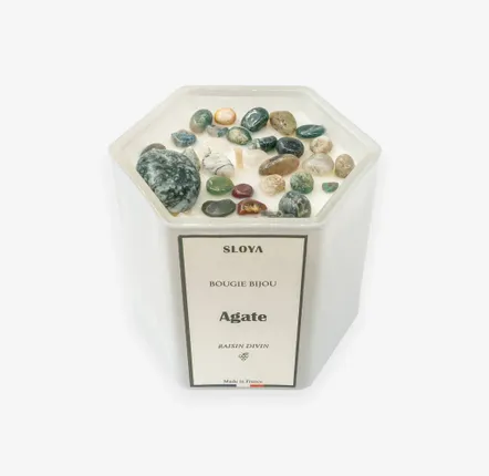 Gifts - Agate Jewelry Candle - Divine Grape Fragrance - SLOYA