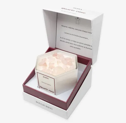Gifts - Rose Quartz Jewelry Candle - Island Monoi Fragrance - SLOYA