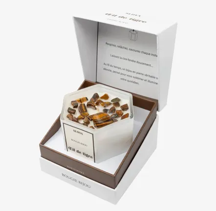 Gifts - Tiger's Eye Jewelry Candle - Royal Amber Fragrance - SLOYA