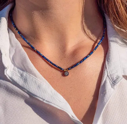 Gifts - Lumia Lapis Lazuli Stone Necklace - SLOYA