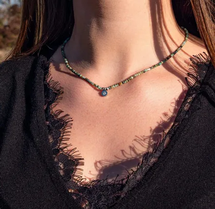 Gifts - Lumia Turquoise Stone Necklace - SLOYA
