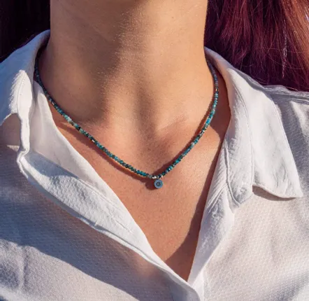 Gifts - Lumia Apatite Stone Necklace - SLOYA