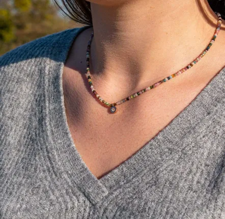 Gifts - Lumia Tourmaline Stone Necklace - SLOYA