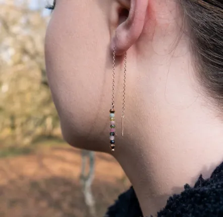 Gifts - Lumia Tourmaline Stone Drop Earrings - SLOYA
